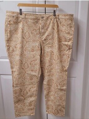 Talbots Pants Women's Plus Size: 24W CUTE Paisley Slim Ankle